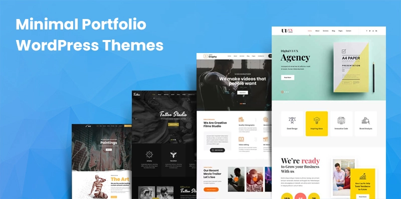 Minimal Portfolio WordPress Themes with Demo Content